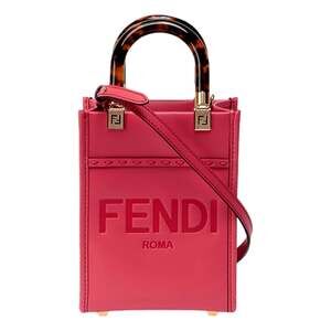 Fendi Sunshine Shopper Fuchsia Pink Small Handbag Crossbody